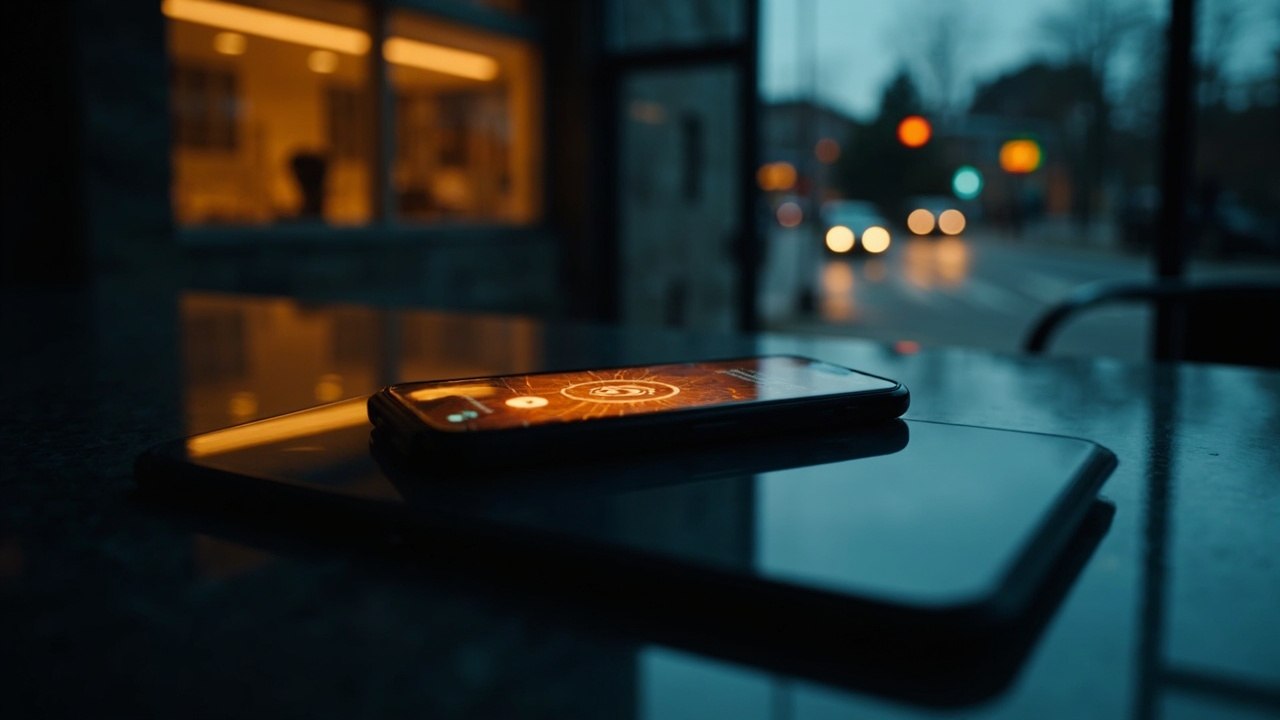 Trafik kazası sonrası izinsiz aranma ve kişisel veri güvenliği riskini temsil eden telefon görseli
